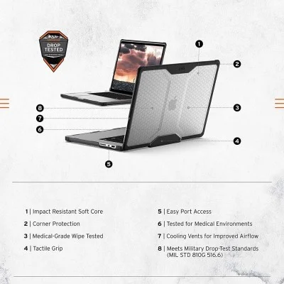 Protective Cover Macbook Pro 16" (M1 Pro/M1 Max) Plyo Case Uag - Ice